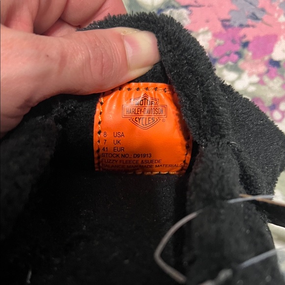 Harley-Davidson Black and Orange Slippers NWT - Picture 4 of 6